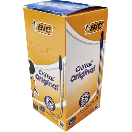 BIC Cristal Blue Medium Ballpoint Pen (Pack of 50)