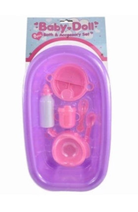 8pcs Baby Doll Bath and Bottle Toy Accessories Set Kids Girls Toys Pretend Play